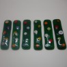 Porcelaines Mireille - Porte couteaux vert en verre de Murano