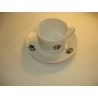 PAIRE TASSE A DEJEUNER(tasse et soucoupe)PATTE DE CHAT