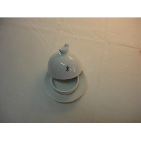 BEURRIER DECORE EN PORCELAINE