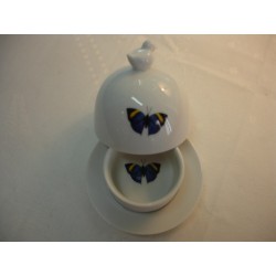 BEURRIER DECORE EN PORCELAINE