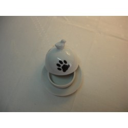 BEURRIER DECORE EN PORCELAINE