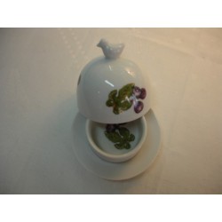 BEURRIER DECORE EN PORCELAINE