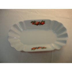 PLAT OVALE PLISSE DECORE