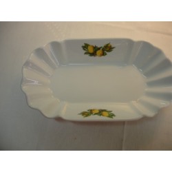 PLAT OVALE PLISSE DECORE