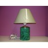 LAMPES EN PORCELAINE DECOREE  HT 32.5CM DIAM 11CM AVEC ABAT JOUR