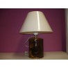 LAMPES EN PORCELAINE DECOREE  HT 32.5CM DIAM 11CM AVEC ABAT JOUR