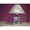 LAMPES EN PORCELAINE DECOREE  HT 32.5CM DIAM 11CM AVEC ABAT JOUR