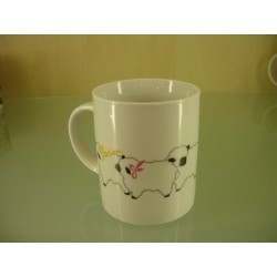 MUGG EN PORCELAINE DECORE