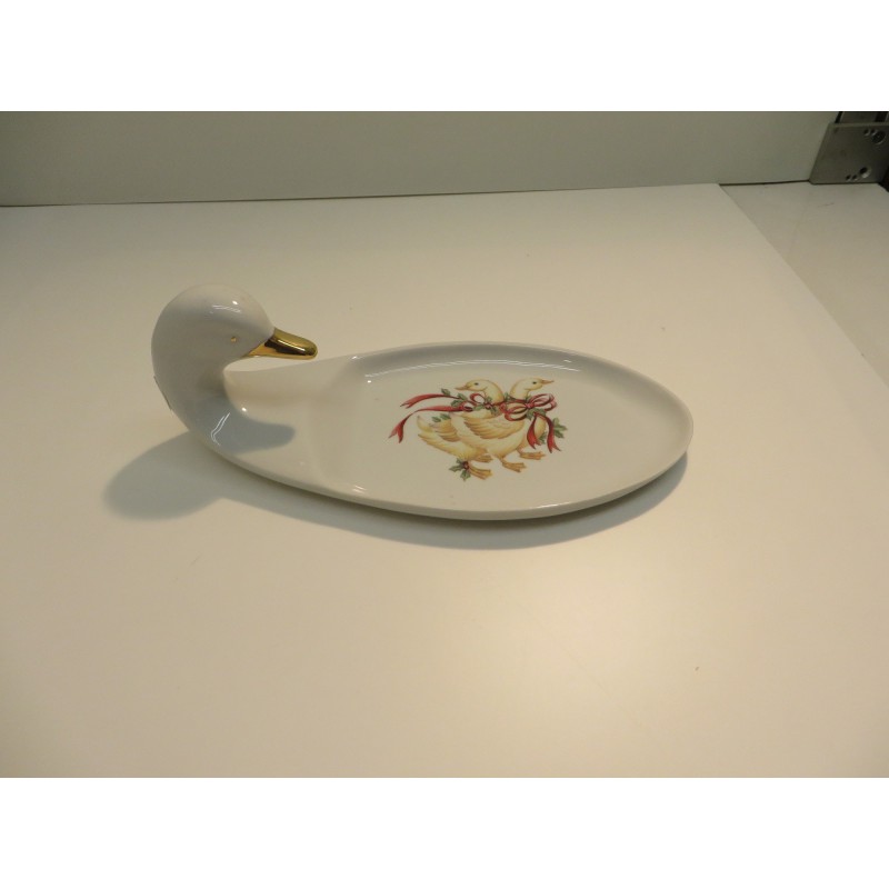 PLATEAU FOIE GRAS EN PORCELAINE DECORE