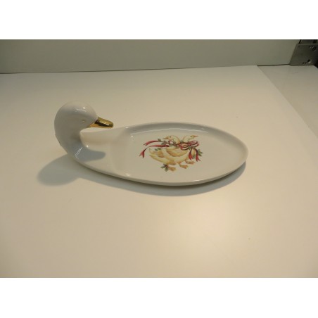 PLATEAU FOIE GRAS EN PORCELAINE DECORE 25cm