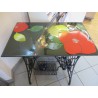 PLATEAU EN VERRE POUR TABLE 45X90