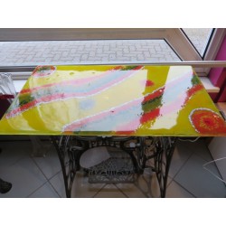 PLATEAU EN VERRE POUR TABLE 45X90