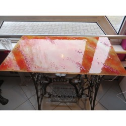 PLATEAU EN VERRE POUR TABLE 45X90