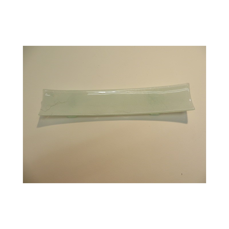 PLATEAU EN VERRE POUR MIGNARDISES BLANC LONG 28CM LARG 5CM PLATEAU EN VERRE POUR MIGNARDISES BLANC LONG 28CM LARG 5CM