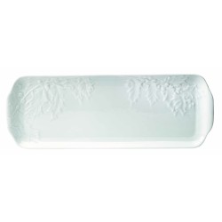 PLAT A CAKE EN PORCELAINE DE LIMOGES 400X145mm MOTIF HOUX