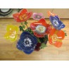 FLEURS EN VERRE DIFFERENTES COULEURS DIAM.15CM