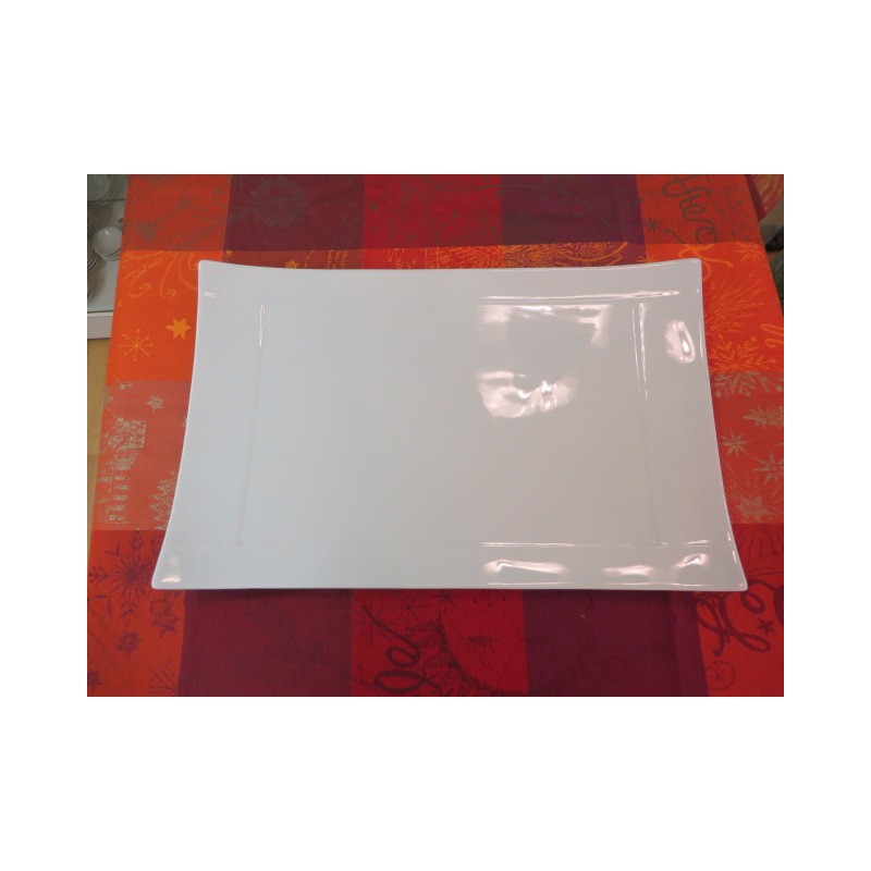 plat rectangulaire APSARA blanc 39x25