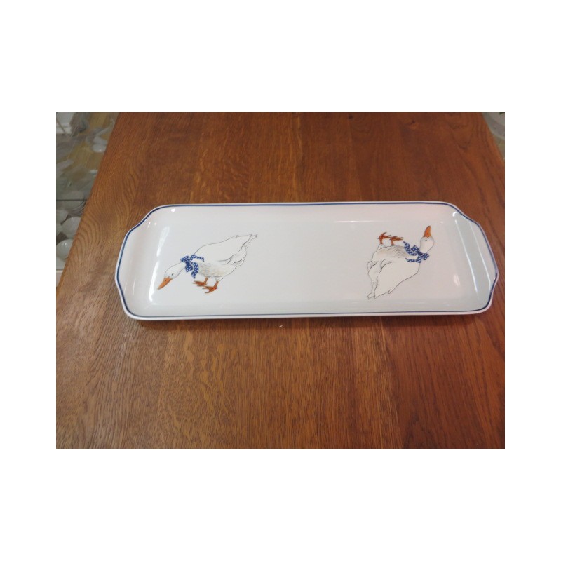 PLAT A CAKE 39X14 FILET BLEU DECOR OIES PLAT A CAKE 39X14 FILET BLEU DECOR OIES