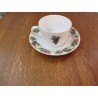 TASSE ET SOUCOUPE PETIT DEJEUNER EN PORCELAINE DE LIMOGES DECOR RAISIN