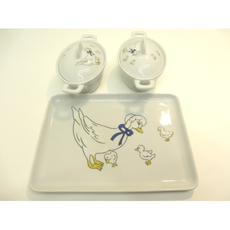Ensemble Plateau et  2 Terrine Oie