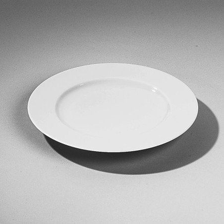 Assiette plate "Mazarin"  en porcelaine blanche diam 265mm
