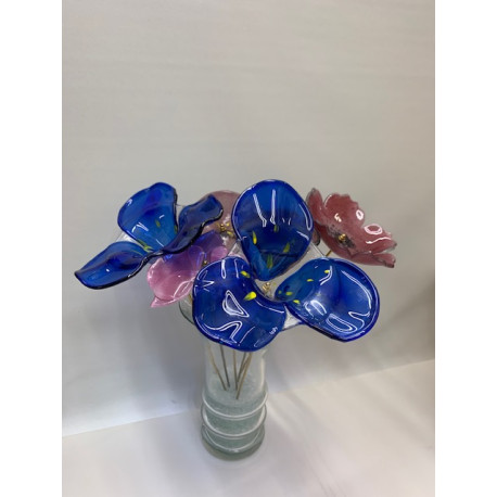 BOUQUET DE FLEURS EN VERRE
